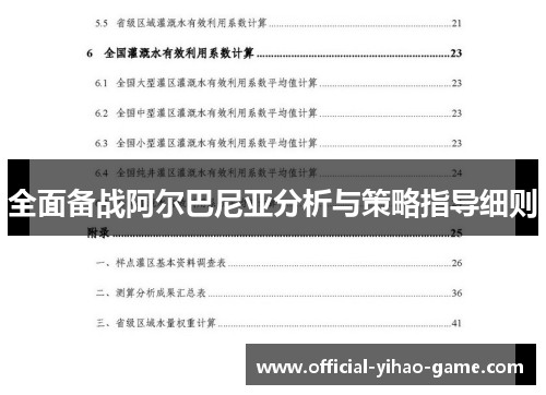 全面备战阿尔巴尼亚分析与策略指导细则