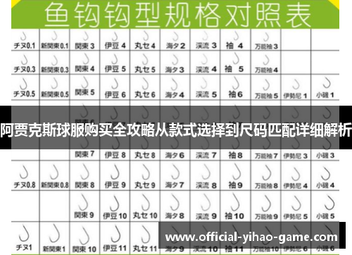 阿贾克斯球服购买全攻略从款式选择到尺码匹配详细解析