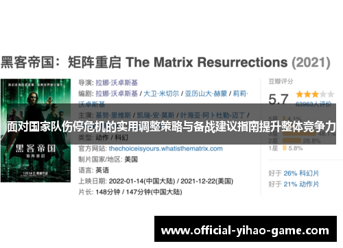 面对国家队伤停危机的实用调整策略与备战建议指南提升整体竞争力 面对国家队伤停危机的实用调整策略与备战建议指南提升整体竞争力